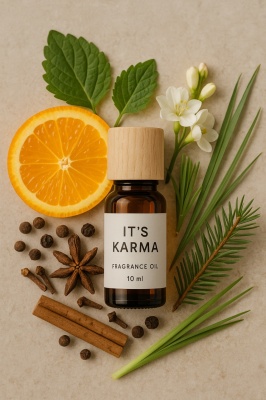 Ulei Parfumat It's Karma – Aromă citric oriental energizant pozitiv | Lumânări, Difuzoare & Săpunuri | Erfello