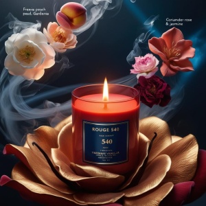 Ulei parfumat Rouge 540 inspirat Baccarat Rouge freesia trandafir vanilie lumânări difuzoare Made in UK Erfello