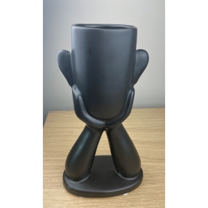 Vază Moderna din Ceramică – Stil Modern, Negru - Img 3