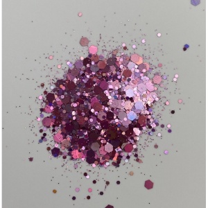 Exemple utilizare chunky glitter roz mediu în proiecte handmade