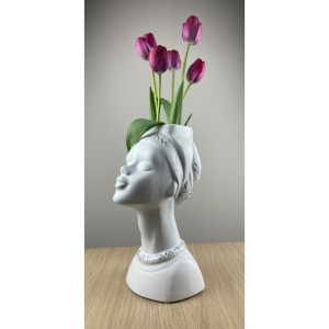 Vază Design din Ceramică – Stil Modern, Alb - Img 2