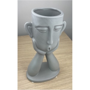 Vază Moderna din Ceramică – Stil Modern, Gri - Img 2