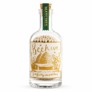Chibrituri Decorative în Sticlă Beehive – 150 Chibrituri Colorate cu Etichetă Gold Foil | Accesoriu Lumânări | Archivist UK