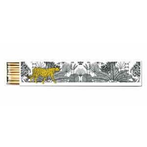 Detaliu design ghepard Cheetah in White Jungle chibrituri lungi 28cm Erfello