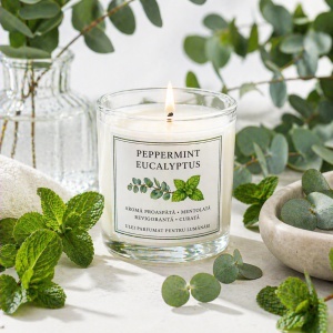Ulei Parfumat Peppermint & Eucalyptus – Aromă proaspăt mentolat răcoritor revigorant | Lumânări, Difuzoare & Săpunuri | Erfello