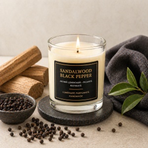 Ulei Parfumat Sandalwood & Black Pepper – Aromă lemnos picant unisex profund | Lumânări, Difuzoare & Săpunuri | Erfello