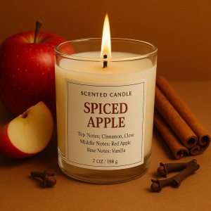 Ulei Parfumat Spiced Apple – Aromă fructat condimentat cald de toamnă | Lumânări, Difuzoare & Săpunuri | Erfello