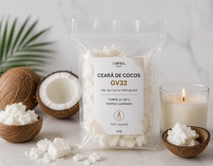Ceară de Cocos GV32 (Ulei de Cocos Hidrogenat) – Topire 31–38°C | Lumânări, Cosmetice, Săpunuri
