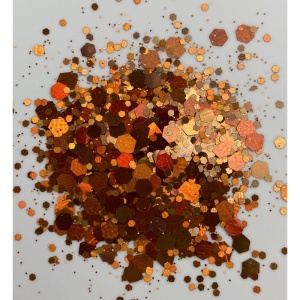 Exemple utilizare chunky glitter portocaliu în proiecte handmade
