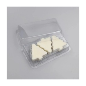 Matriță Clam Shell Wax Melt Brad de Crăciun, PET Reciclabil pentru Ceară Topită