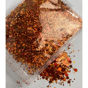 Exemple utilizare chunky glitter portocaliu în proiecte handmade