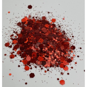 Chunky Glitter Roșu Deschis pentru Wax Melt, Rășină, Tumbler, Nail Art și Decorațiuni, 10gr