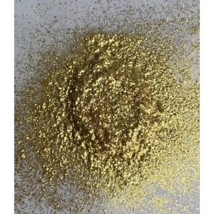 Pudră mica auriu lucios cu efect sidefat metalic pentru wax melt, rășină epoxidică și machiaj.