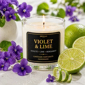 Ulei Parfumat Violet Lime – Aromă floral citric îndrăzneț proaspăt | Lumânări, Difuzoare & Săpunuri | Erfello