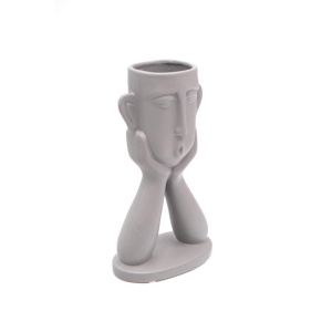 Vază Moderna din Ceramică – Stil Modern, Gri