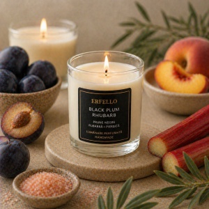 Ulei Parfumat Black Plum & Rhubarb – Aromă fructat vibrant dulce-acrișor intens | Lumânări, Difuzoare & Săpunuri | Erfello