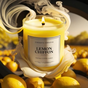 Parfum Lemon Chiffon pentru wax melts și difuzoare – lămâie proaspătă cu bezea de vanilie, certificat IFRA, Made in UK