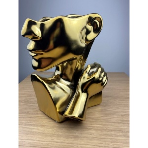 Vază Erello din Ceramică – Stil Modern, Auriu - Img 3
