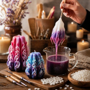KERAWAX 2001 parafină profesională pentru lumânări sculptate dip and carve – Kerax, elastică, aderență excelentă între straturi