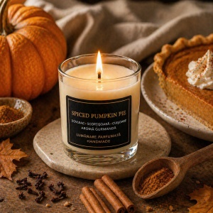 Ulei Parfumat Spiced Pumpkin Pie – Dovleac, Scorțișoară & Cuișoare | Gurmand Condimentat Toamnă | Lumânări, Difuzoare, Săpunuri