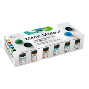 Vopsea Kreul Magic Marble Basic pentru Marmorat – Set 6 Culori x 20 ml, Calitate Germană