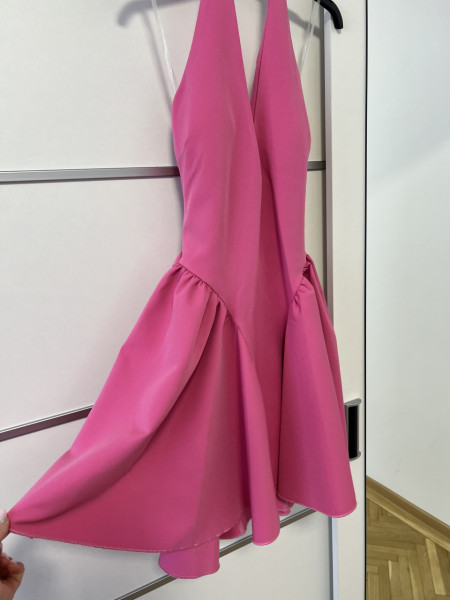 Rochie Iris Decoltată Fucsia - Img 2
