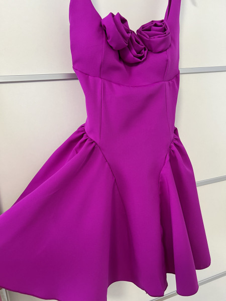 Rochie Iris Roses Magenta