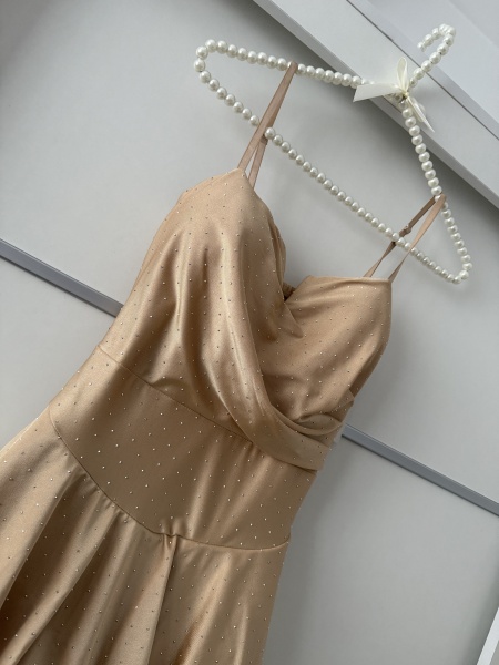 Rochie Mirabela Crystal Champagne - Img 2