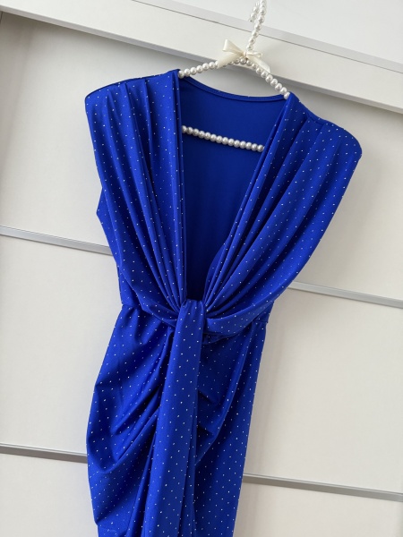 Rochie Modelatoare BELLA 2 Crystal Royal Blue - Img 3