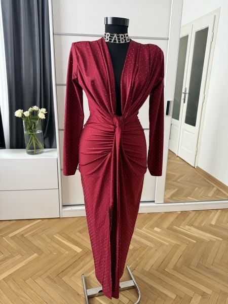 Rochie Modelatoare BELLA Crystal Cherry - Img 2