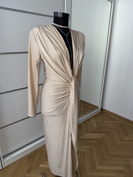 Rochie Modelatoare BELLA Crystal Ivory - Img 3