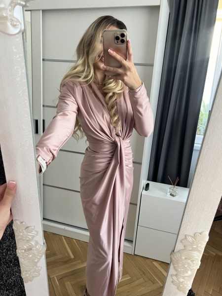 Rochie Modelatoare BELLA Light Pink - Img 2