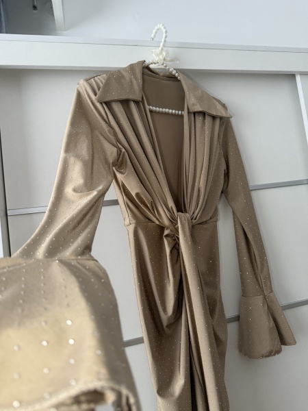 Rochie Modelatoare BELLA V Crystal Espresso - Img 2