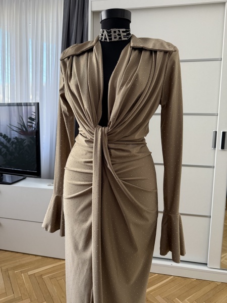 Rochie Modelatoare BELLA V Crystal Espresso - Img 6