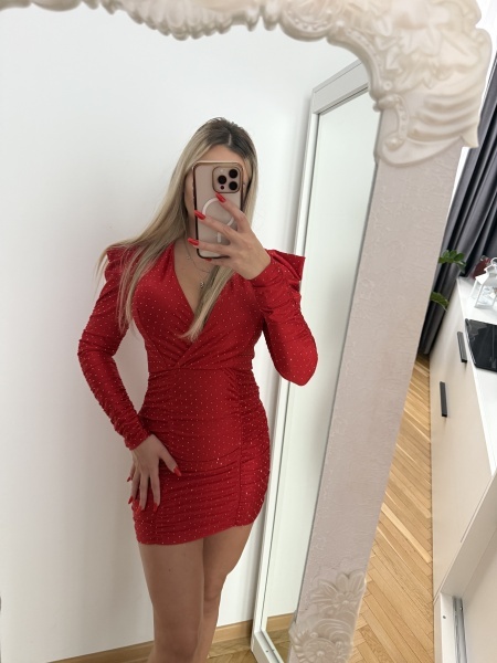 Rochie Yssa Crystal Red - Img 3