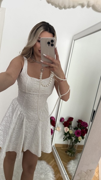Rochie Iris Pearl White - Img 3
