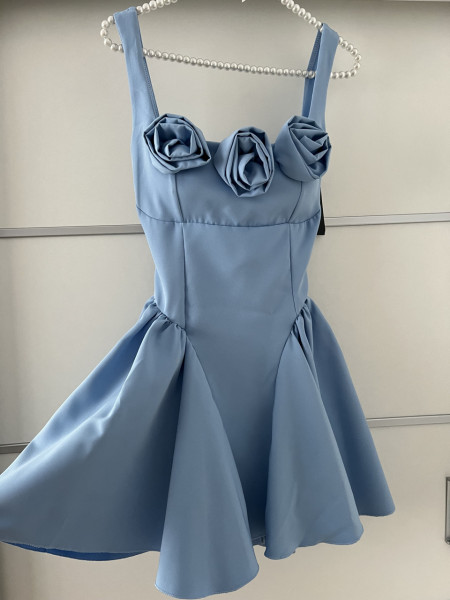 Rochie Iris Roses Baby Blue - Img 3