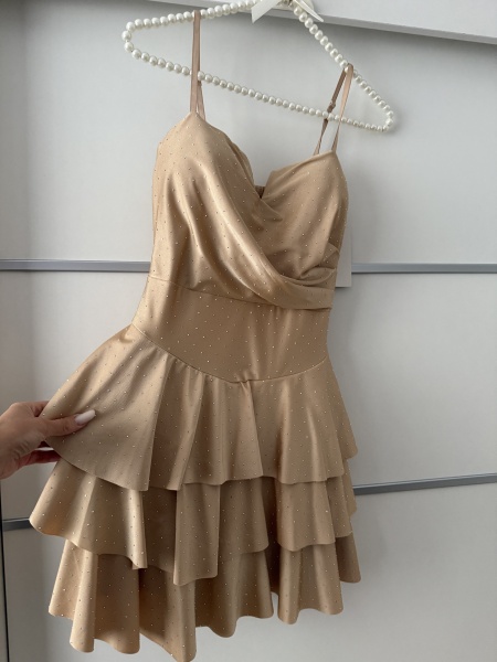 Rochie Mirabela Crystal Champagne - Img 3