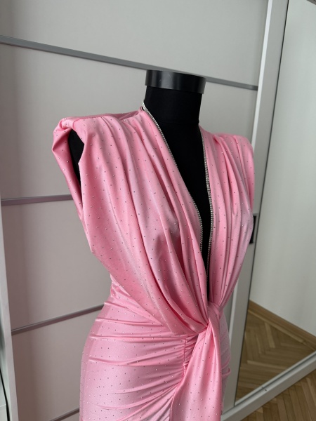 Rochie Modelatoare BELLA 2 Crystal B Pink - Img 4