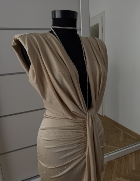 Rochie Modelatoare BELLA 2 Crystal Champagne