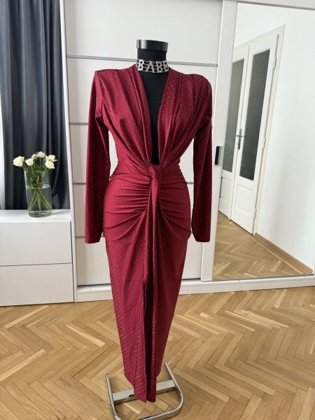 Rochie Modelatoare BELLA Crystal Cherry - Img 3