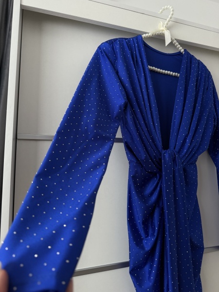 Rochie Modelatoare BELLA Crystal Royal Blue