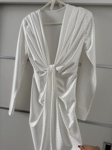 Rochie Modelatoare BELLA Crystal White - Img 2