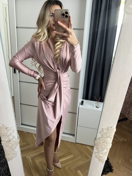 Rochie Modelatoare BELLA Light Pink - Img 4