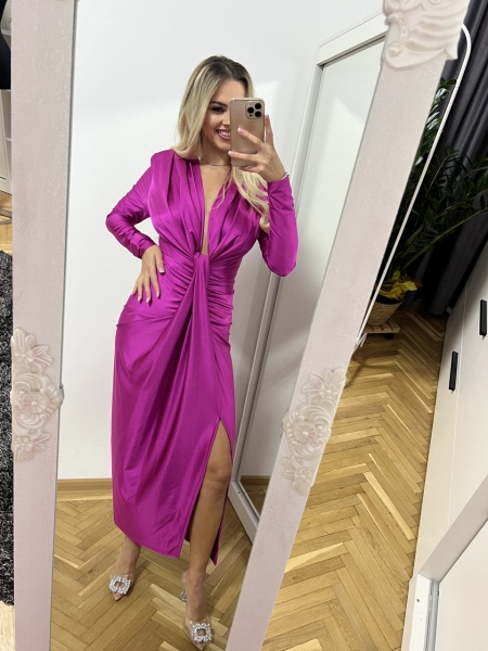 Rochie Modelatoare Bella Magenta - Img 2