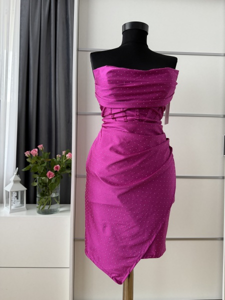 Rochie Irina Crystal Magenta - Img 2