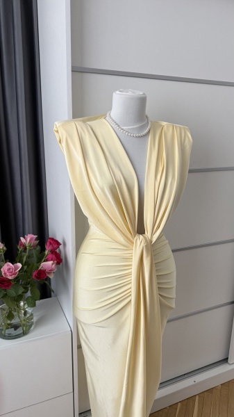 Rochie Modelatoare Bella 2 Yellow - Img 5