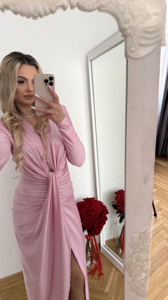 Rochie Modelatoare Bella Baby Pink - Img 3
