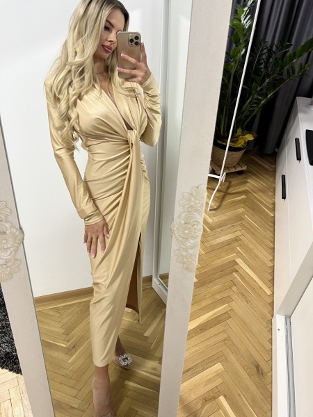 Rochie Modelatoare Bella Champagne
