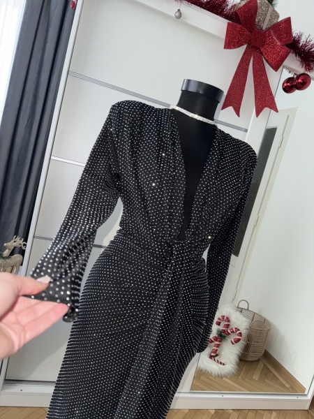 Rochie Modelatoare BELLA Crystal 2 Black - Img 3